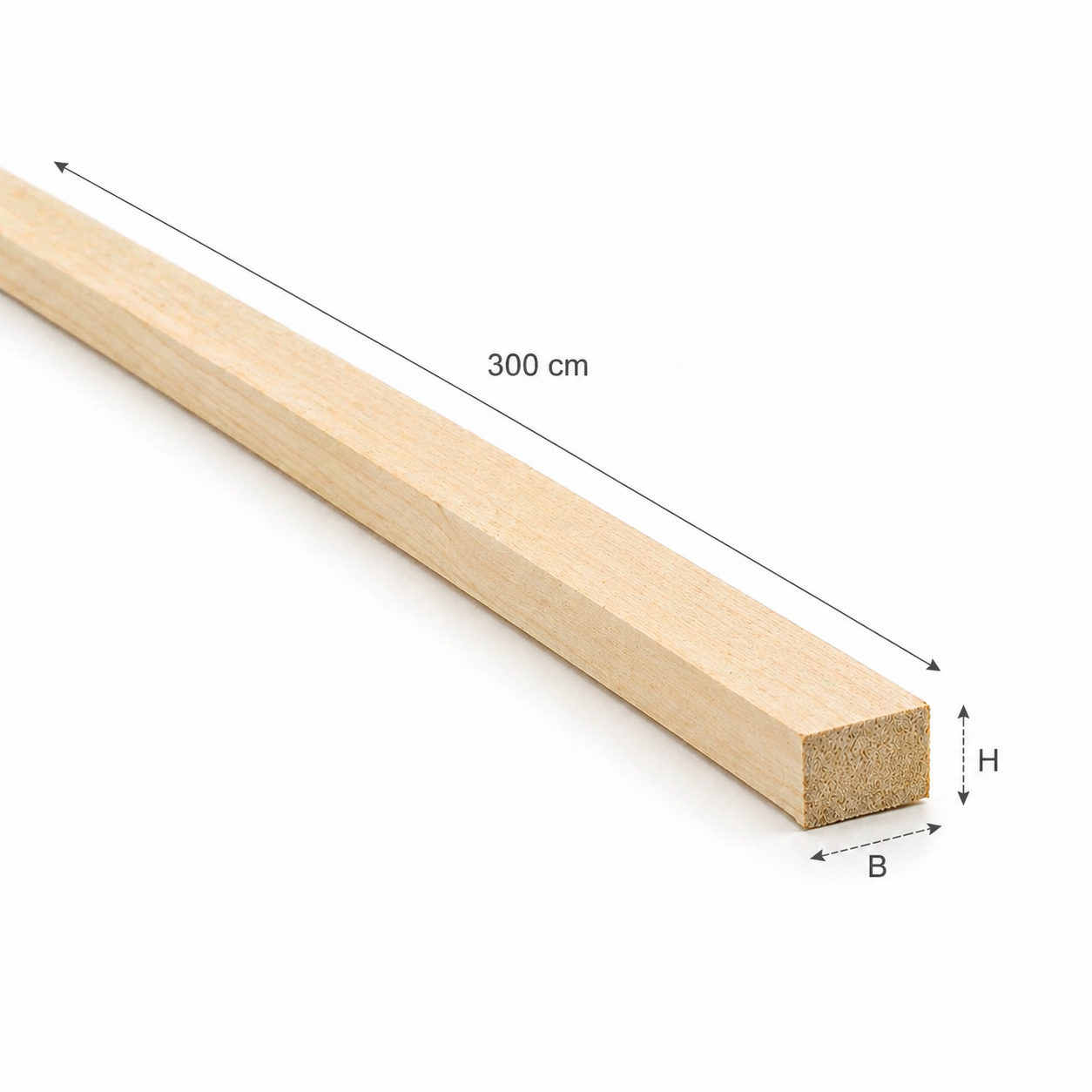 Listelli Abete Grezzi / non piallati 300 cm – B x H mm | Ideali per Strutture e Fai da Te