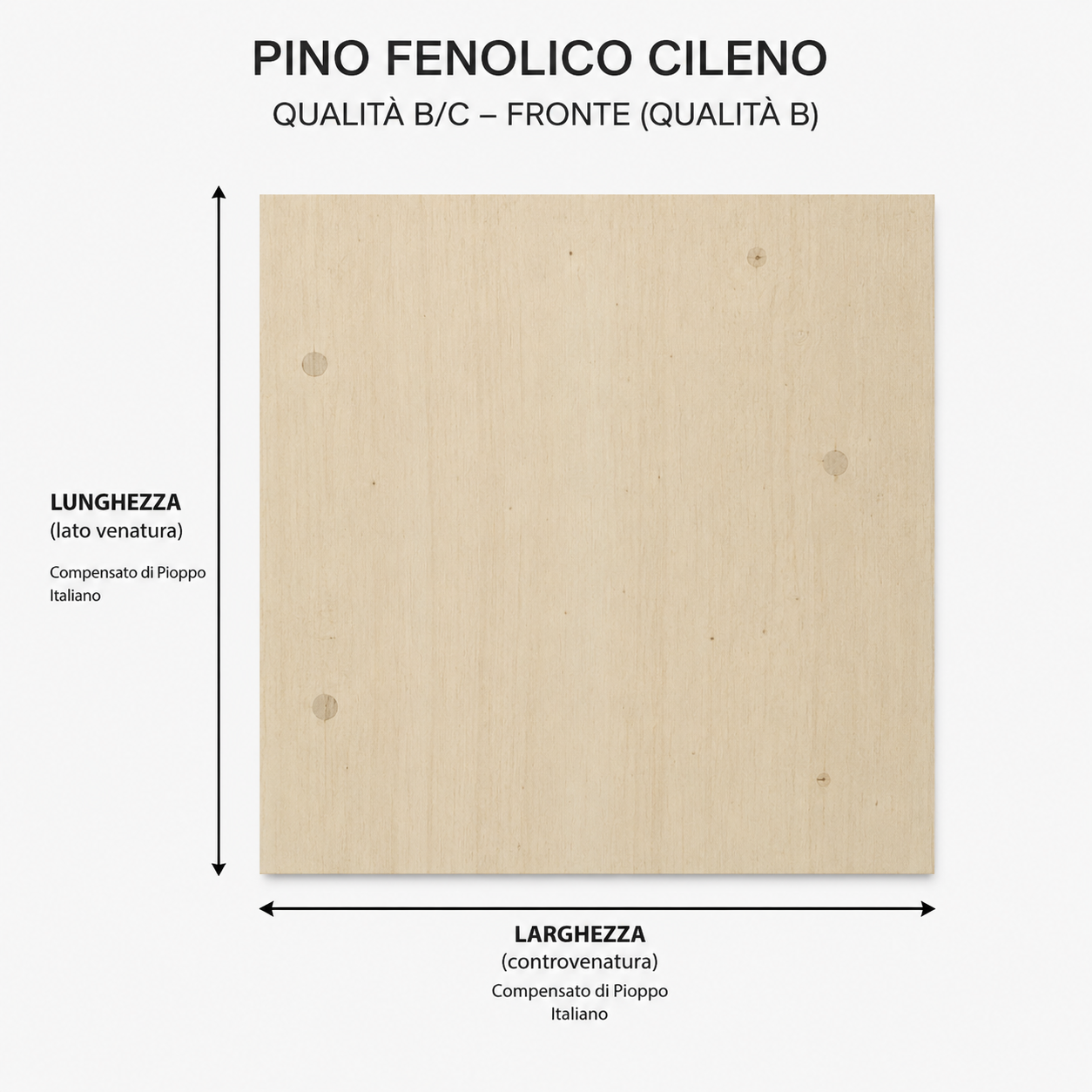 Pannello /  Multistrato fenolico pino mm 12 - Taglio su misura