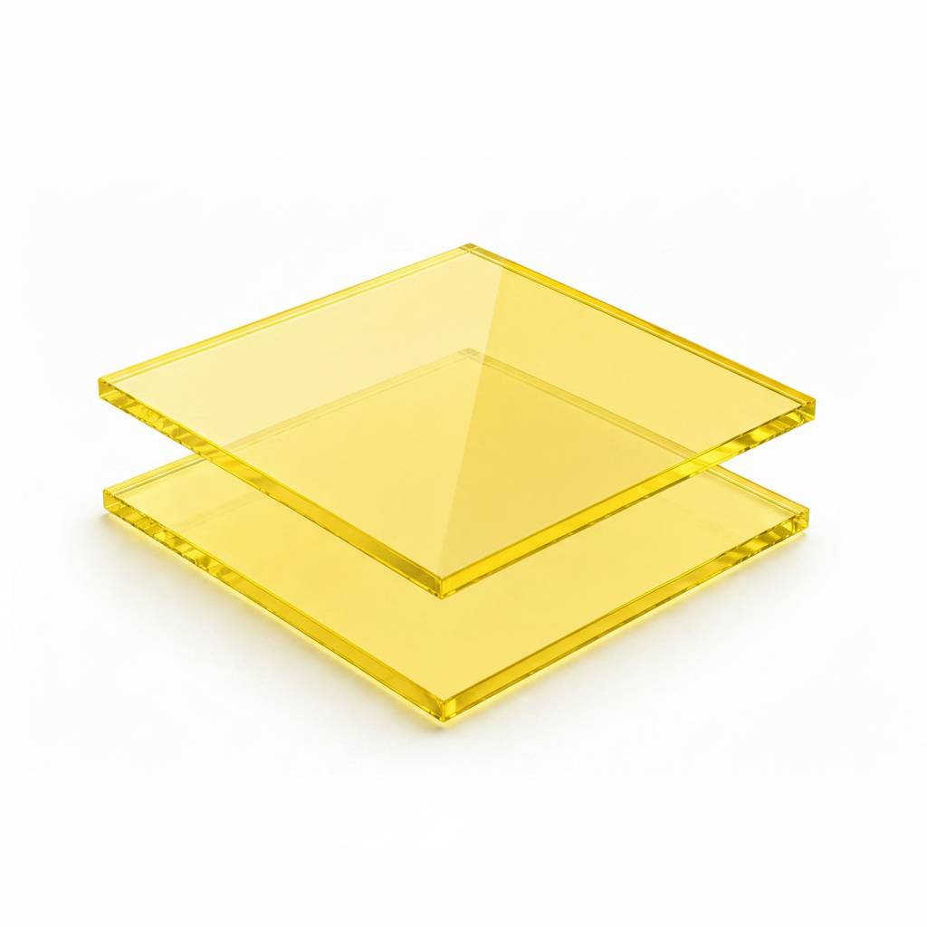 Plexiglass / Acrilico / metacrilato colato giallo Trasparente 3mm