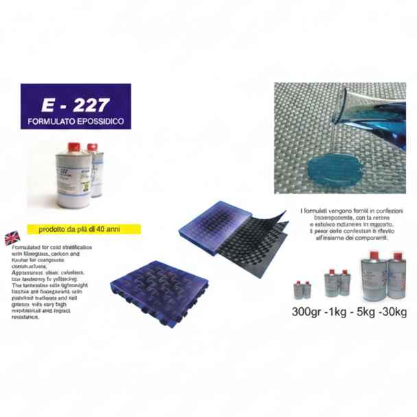 E227 - Resina epossidica  per barche A+B - 1,000 KG