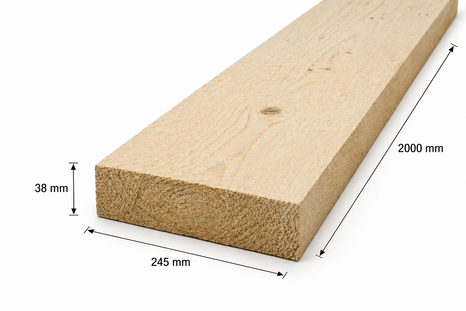 Tavola / Listone tavolone legno abete 245 x 48 mm - Lunghezza 200 cm