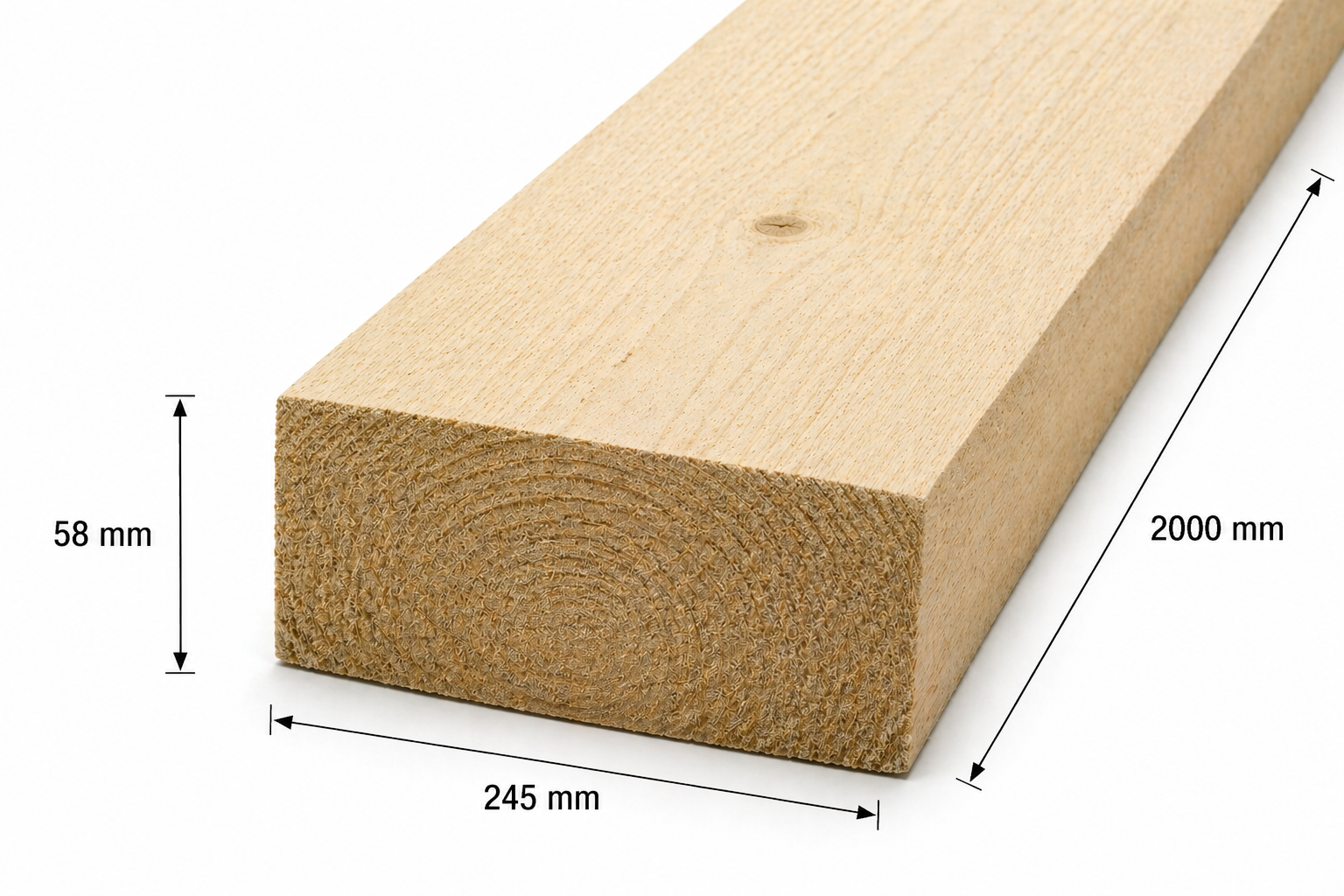 Tavola / Listone tavolone legno abete 240 x 58 mm - Lunghezza 200 cm