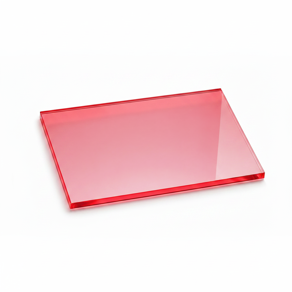Plexiglass / Acrilico / metacrilato colato rosso Trasparente 3mm