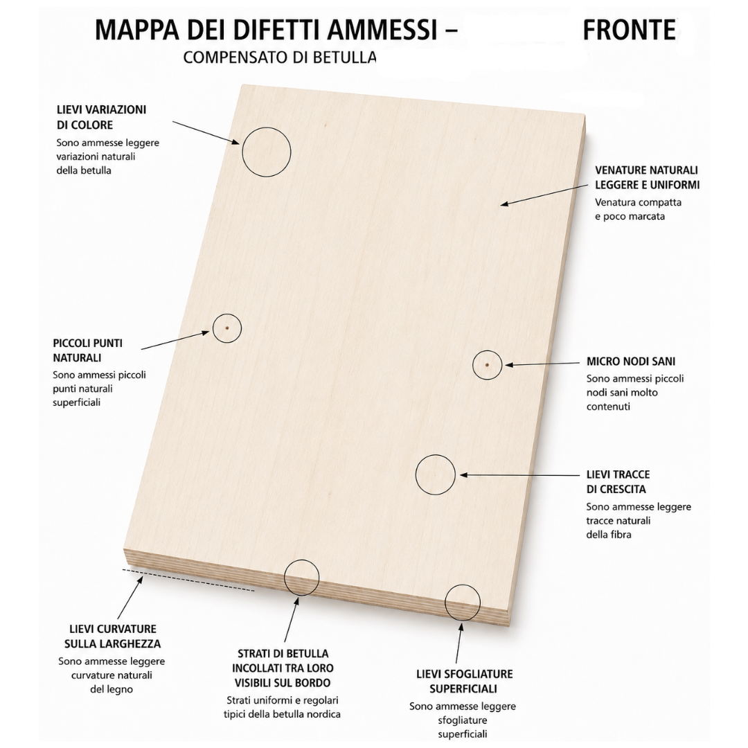 Pannello / Multistrato fenolico betulla mm 21 - Taglio su misura