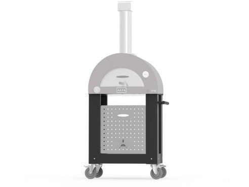 Base nera originale Alfa One Nano su ruote – forno non incluso