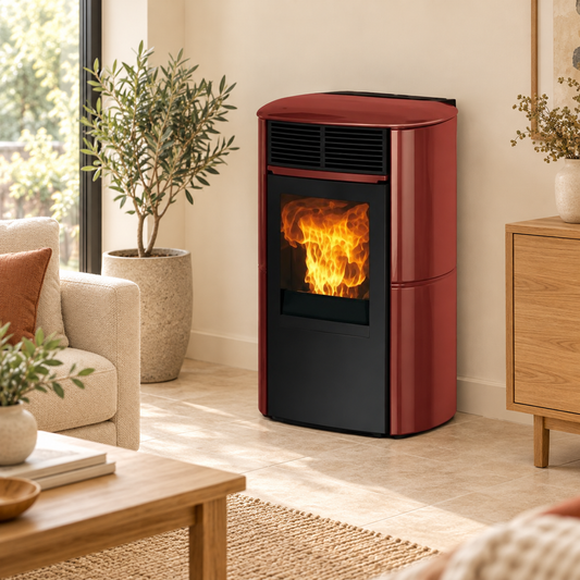 Stufa a pellet modello Aris Plus 8 kw - Edilkamin - OUTLET – foto ambientata