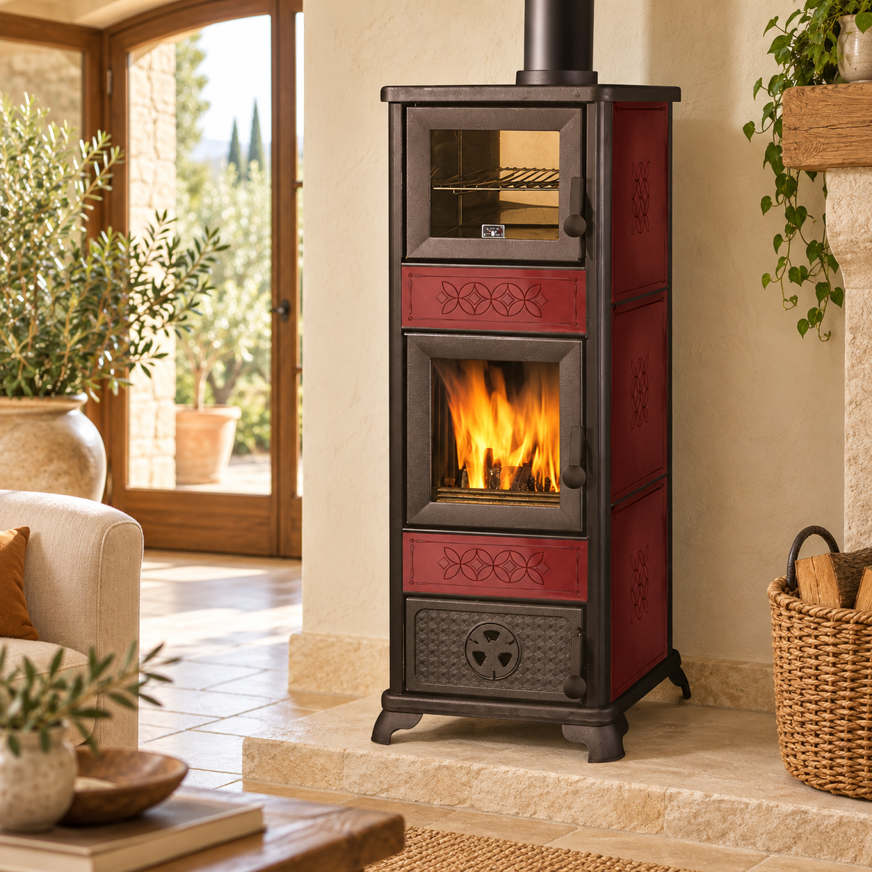 Decor C bordeaux con forno - ambientazione illustrativa