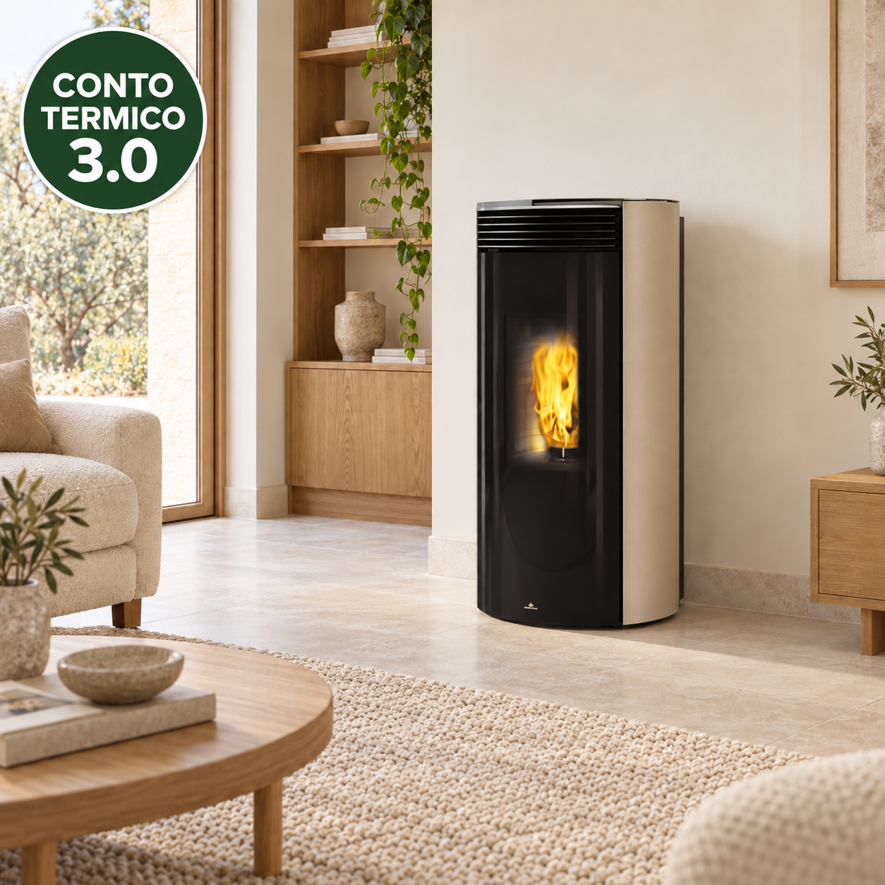 Edilkamin Libra 13++ Evo Back acciaio sablé – Conto Termico 3.0