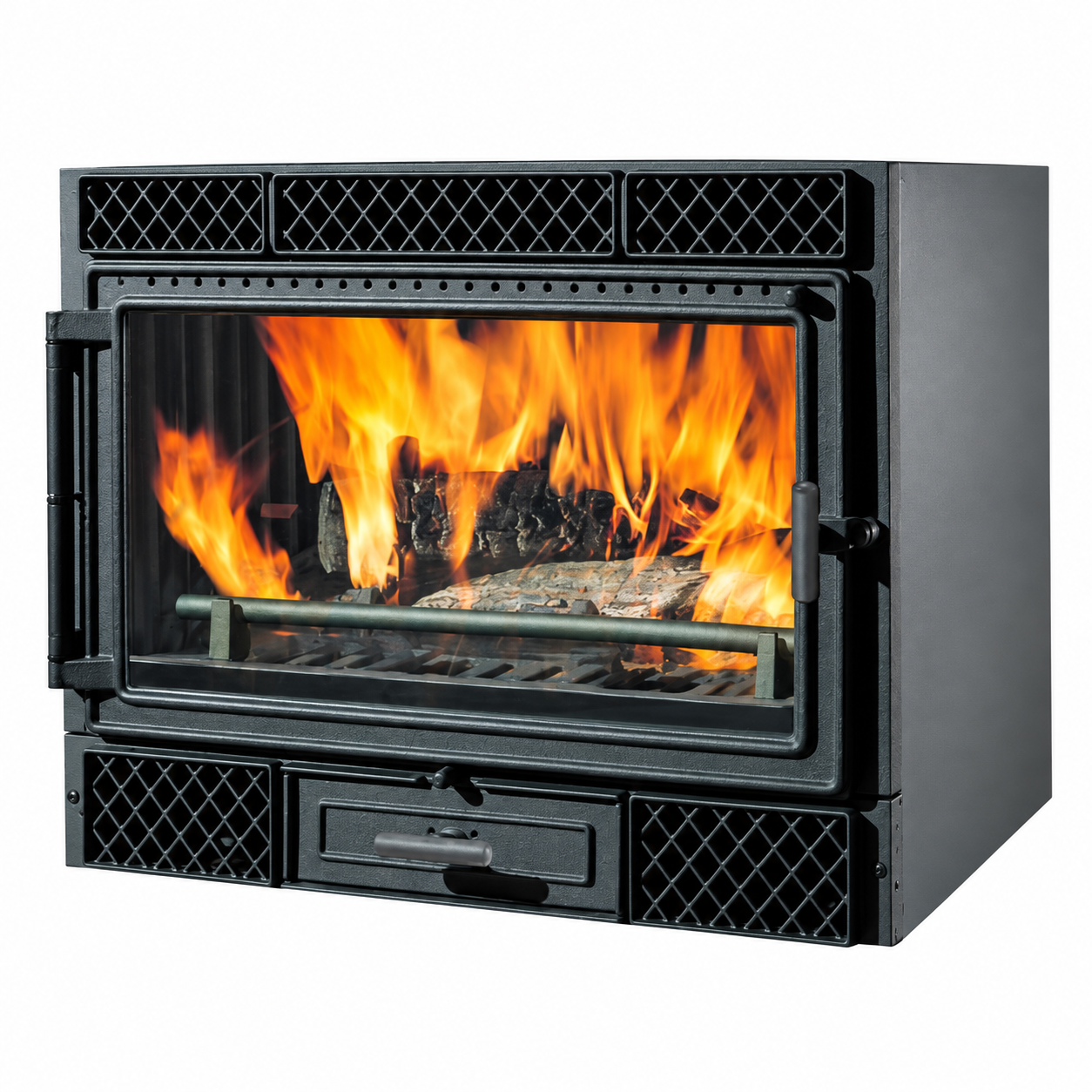 Inserto a legna Firebox Deco 54 codice 808640 su fondo bianco
