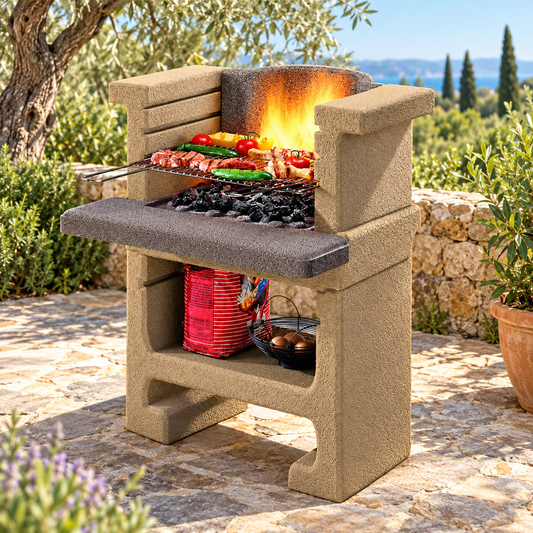 Barbecue Palazzetti bajkal ambientato in giardino – immagine illustrativa