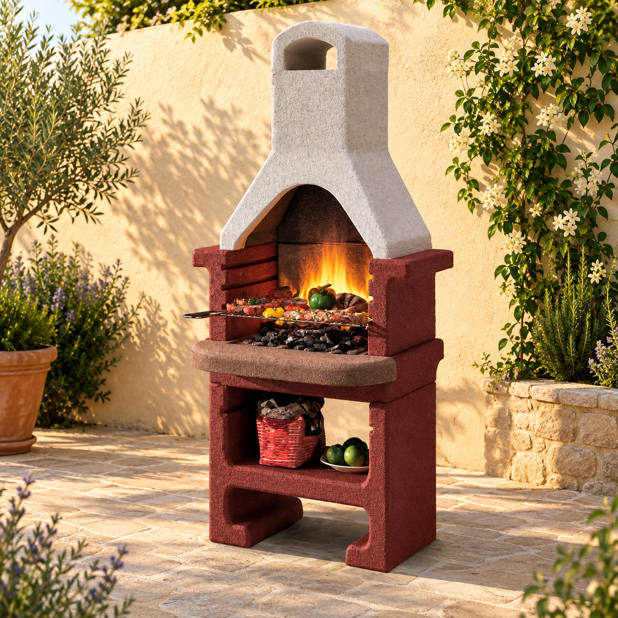 Barbecue Palazzetti garda ambientato in giardino – immagine illustrativa