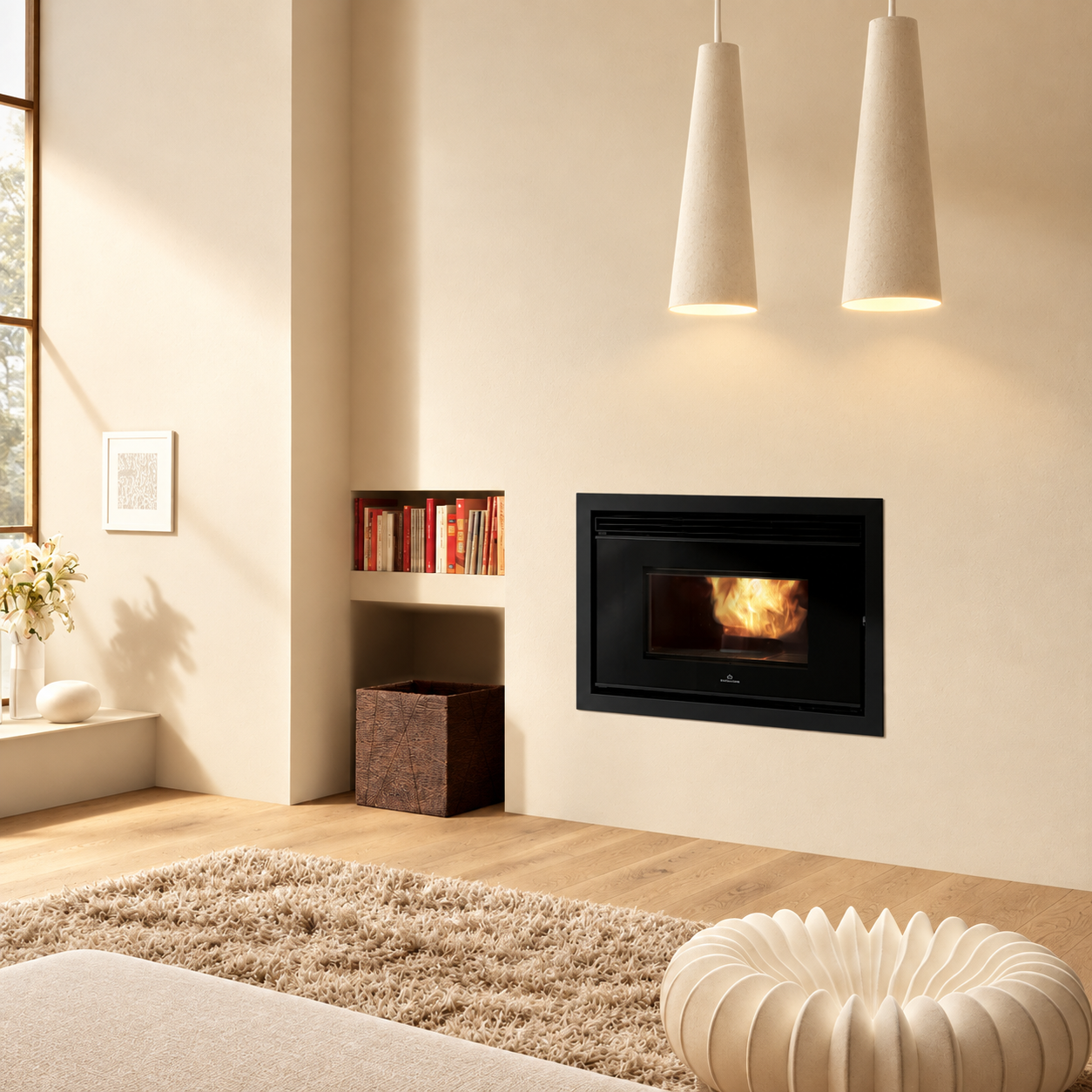 Pellkamin 12 Evo outlet – ambientazione illustrativa da foto Edilkamin