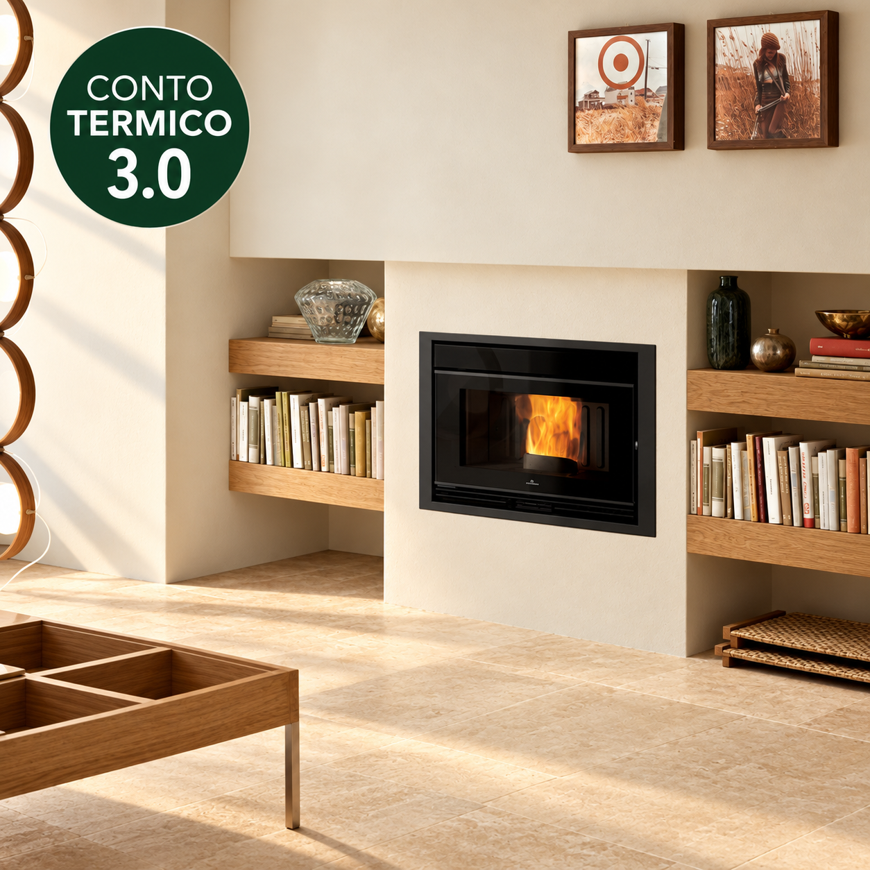 Pellkamin 10+ Evo2 – ambientazione illustrativa – Conto Termico 3.0