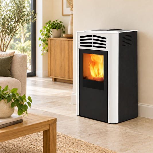 Stufa a pellet mod. Prima 7 kw - Italiana camini - OUTLET – foto ambientata
